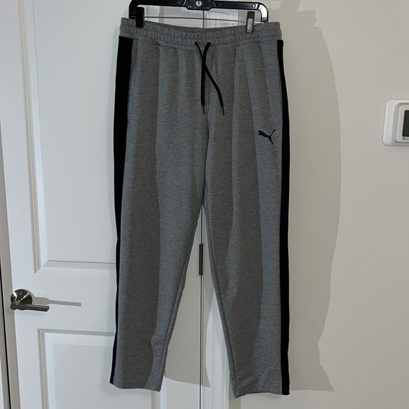 New Dynamic Mesh Panel Gray Puma IconTrack Jogger Jog Casual Pants Sweatpants L - Picture 1 of 5